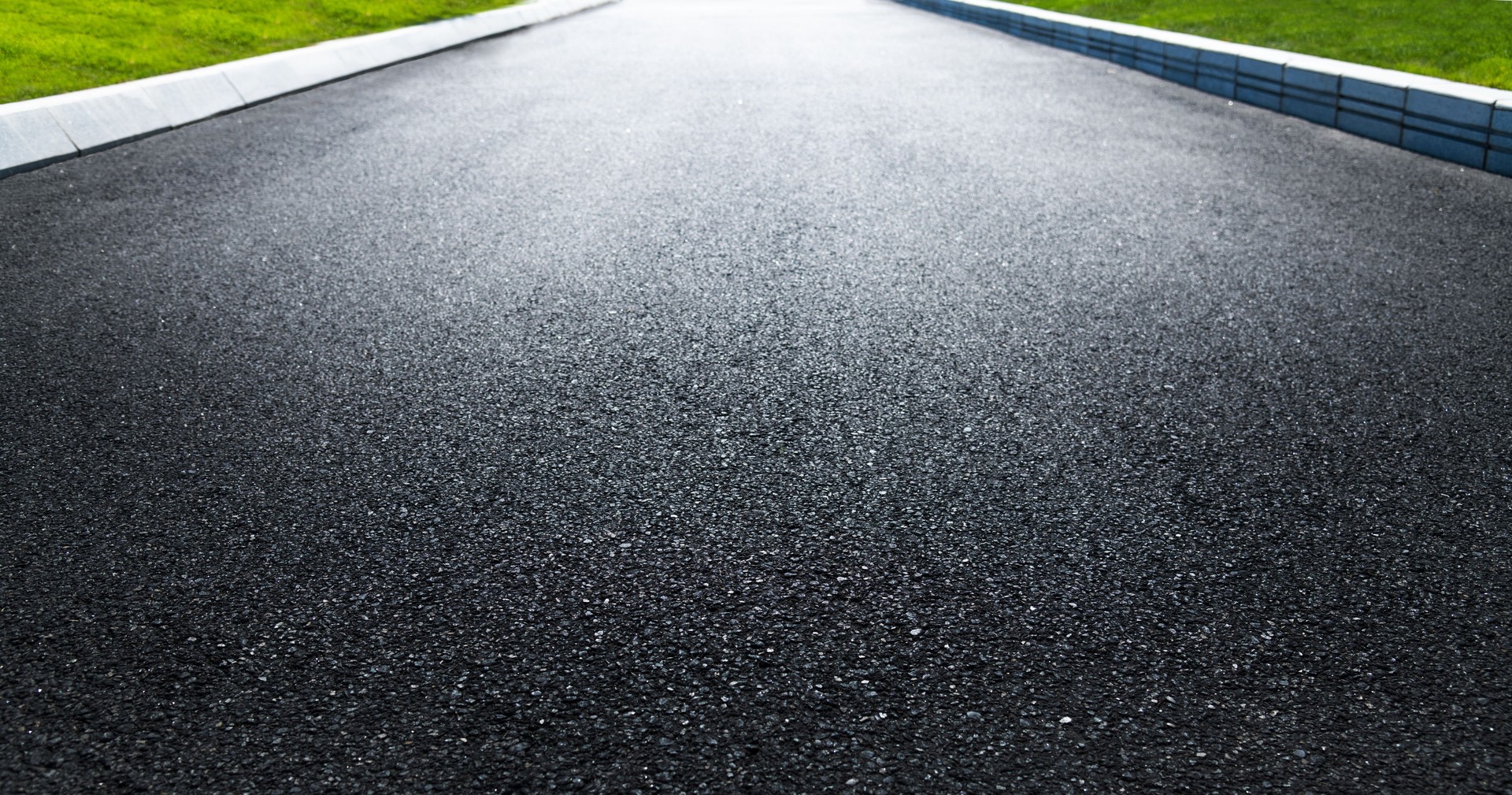 Close up of empty asphalt road